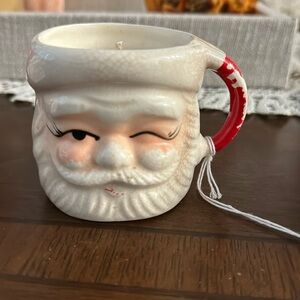 Vintage Santa mug candle